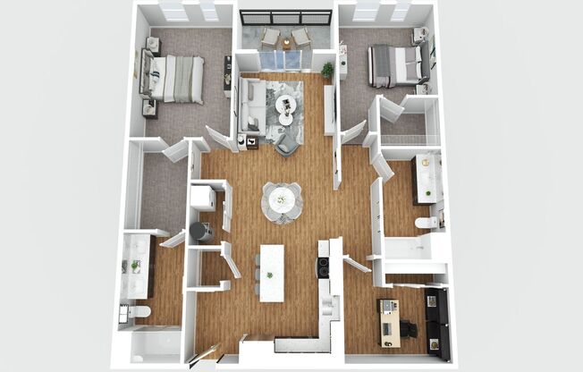 2 beds, 2 baths, 1,351 sqft, $3,100, Unit 110 W Beall #308