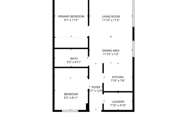 2 beds, 1 bath, 725 sqft, $2,930, Unit 401
