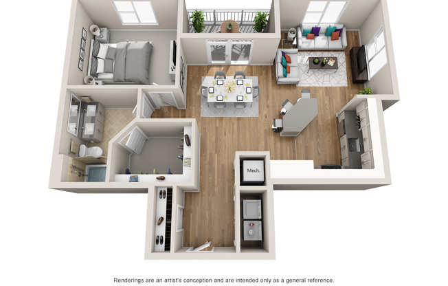 1 bed, 1 bath, 897 sqft, $2,113