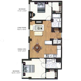 2 beds, 2 baths, 950 sqft, $3,525