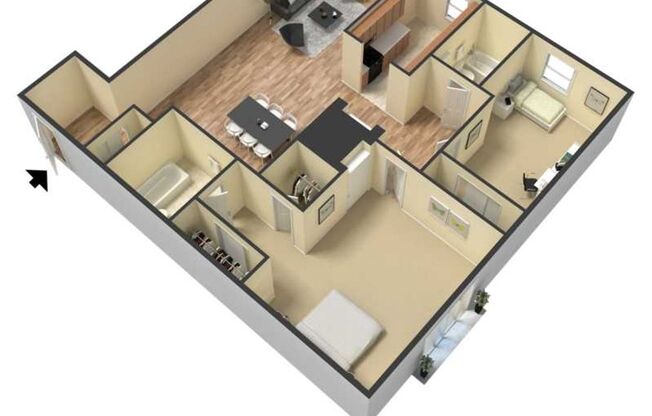 2 beds, 2 baths, 1,250 sqft, $2,598, Unit 18