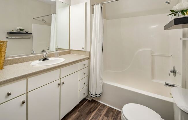 Full Bathroom at Abberly Woods Apartment Homes, NC 28216