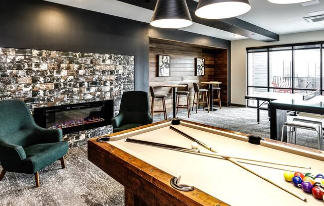 Community Game Lounge at The Mill Apartments in Benson, NE