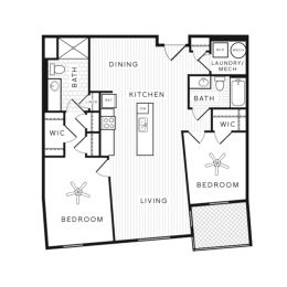 2 beds, 2 baths, 1,115 sqft, $1,976