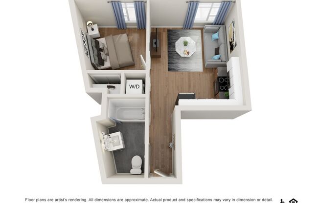 1 bed, 1 bath, 460 sqft, $1,350, Unit 261-403