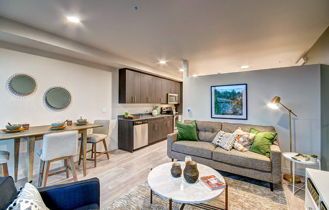 dining area with view to kitchen