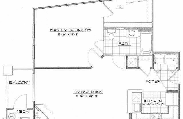 1 bed, 1 bath, 806 sqft, $1,880