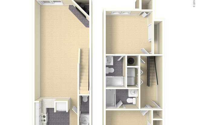 2 beds, 2.5 baths, 1,067 sqft, $2,088