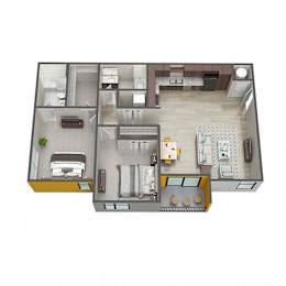 2 beds, 2 baths, 979 sqft, $2,399