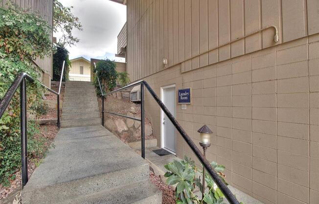 Backyard Stairwells at Balboa Apartments, Sunnyvale, CA, 94086