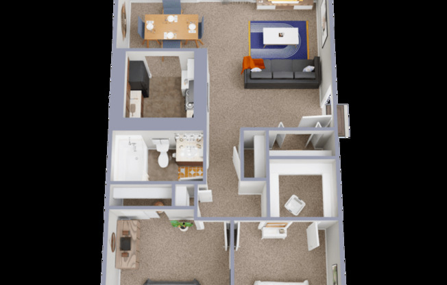 2 beds, 1 bath, 860 sqft, $1,324
