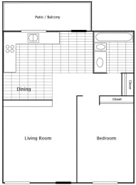 1 bed, 1 bath, 770 sqft, $2,359