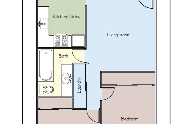 2 beds, 1 bath, 982 sqft, $1,249, Unit 442-12