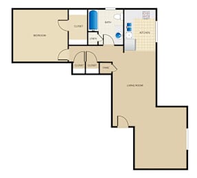 1 bed, 1 bath, 765 sqft, $1,089