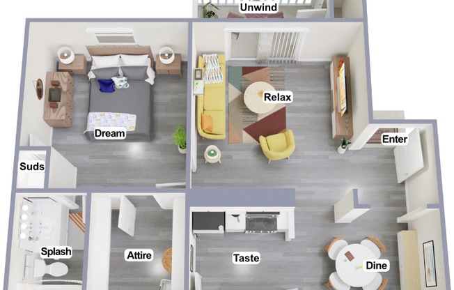 1 bed, 1 bath, 639 sqft, $879