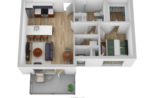 1 bed, 1 bath, 614 sqft, $1,675, Unit 512