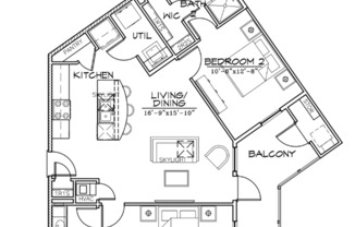 2 beds, 2 baths, 1,000 sqft, $1,550, Unit 2207