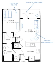 1 bed, 1 bath, 657 sqft, $1,786