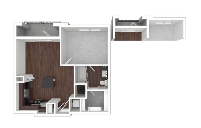 1 bed, 1 bath, 653 sqft, $1,290