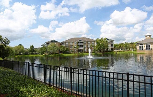 Lake views available at Seasons at Westchase, Florida
