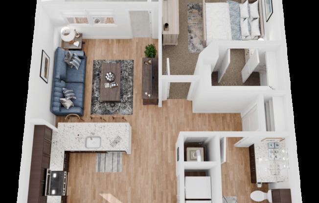 1 bed, 1 bath, 693 sqft, $1,369