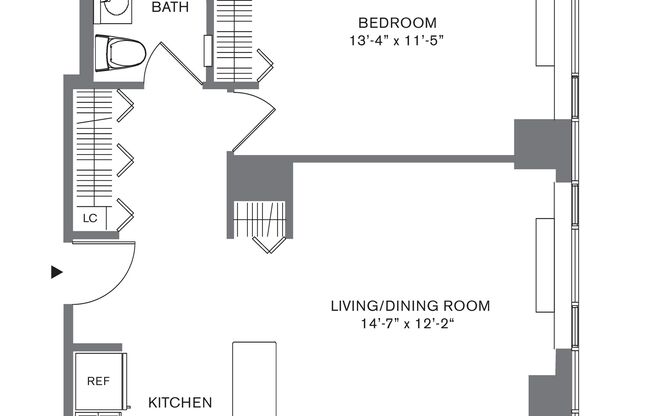 1 bed, 1 bath, 667 sqft, $6,129, Unit 1902