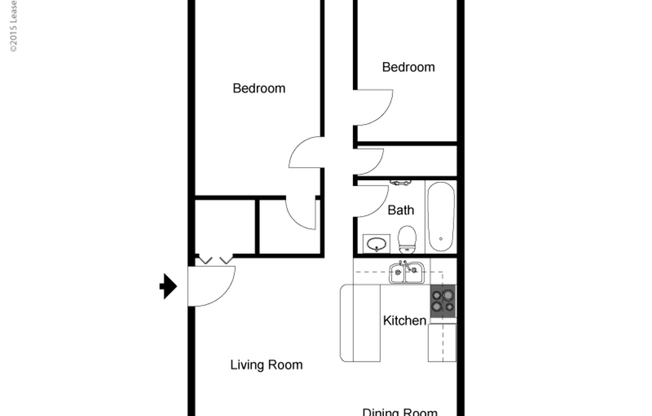 Chateau: Beds - 2: Baths - 1: SqFt Range - 644 to 644