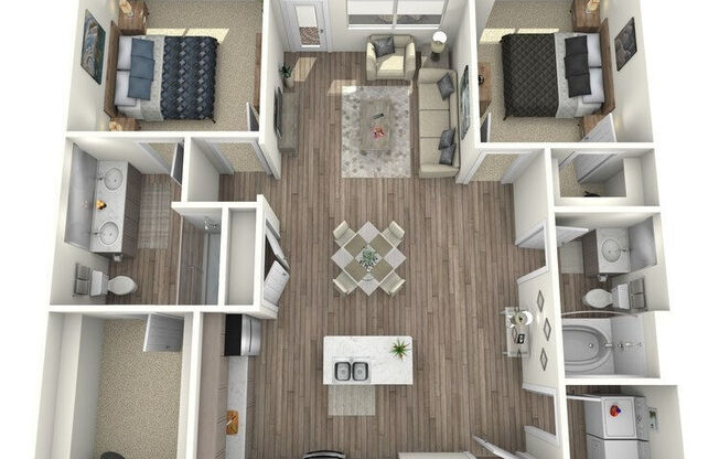 2 beds, 2 baths, 1,025 sqft, $2,250