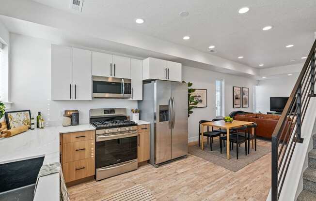 kitchen with stainless steel appliances