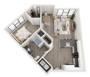 1 bed, 1 bath, 887 sqft, $1,596