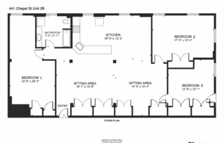 3 beds, 1 bath, 1,596 sqft, $700, Unit 2B