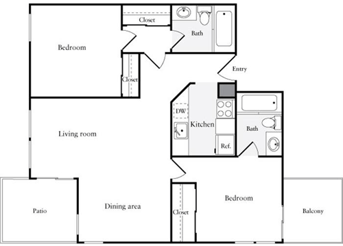 2 beds, 2 baths, 1,044 sqft, $4,022