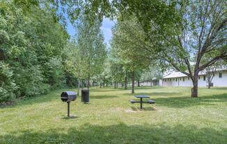 Picnic Area With Barbecue Grills