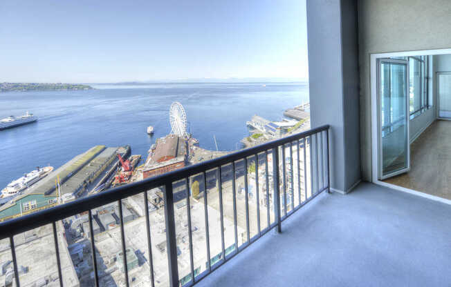 Private Balcony with Views of Elliot Bay