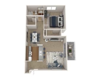 1 bed, 1 bath, 662 sqft, $1,305