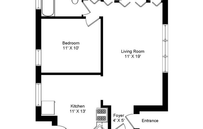 1 bed, 1 bath, 660 sqft, $2,150, Unit 3527.5-3E