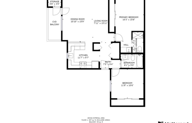 2 beds, 2 baths, $1,650, Unit 222