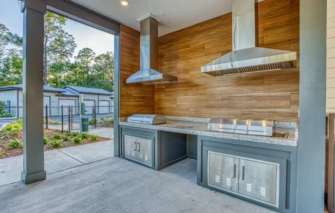 Courtyard With Bbq Area And Lush Gardens at The Beck at Hidden River, Tampa, 33637