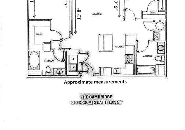 2 beds, 2 baths, 1,013 sqft, $3,665, Unit 411