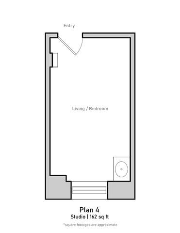 Studio, 162 sqft, $1,495