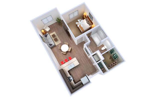 1 bed, 1 bath, 690 sqft, $1,434