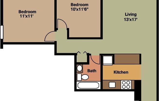 2 beds, 1 bath, 760 sqft, $1,625, Unit 1-0309