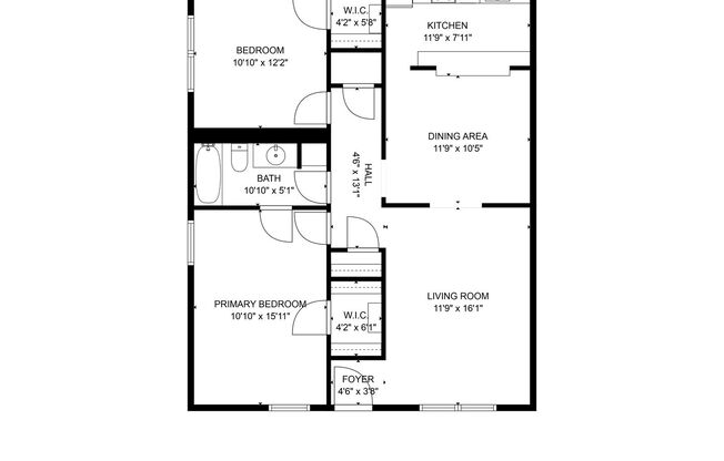 2 beds, 1 bath, 675 sqft, $950, Unit 1149-11