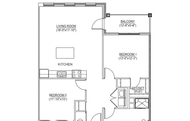 2 beds, 1 bath, 1,048 sqft, $1,729