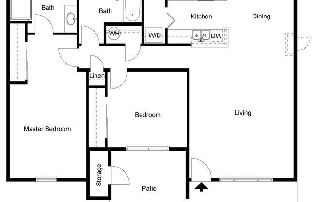 2 beds, 2 baths, 1,134 sqft, $1,799