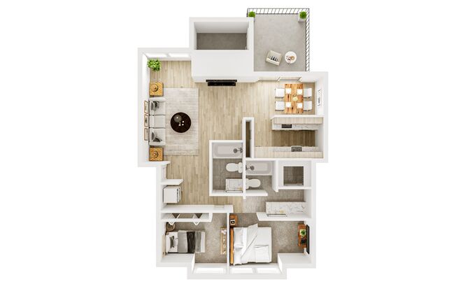 2 beds, 2 baths, 1,025 sqft, $1,850, Unit 0621