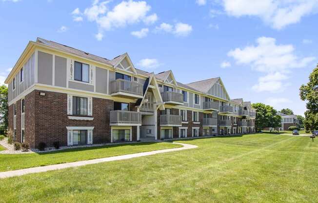 Exterior building view at Briarwood Apartments, Benton Harbor, Michigan