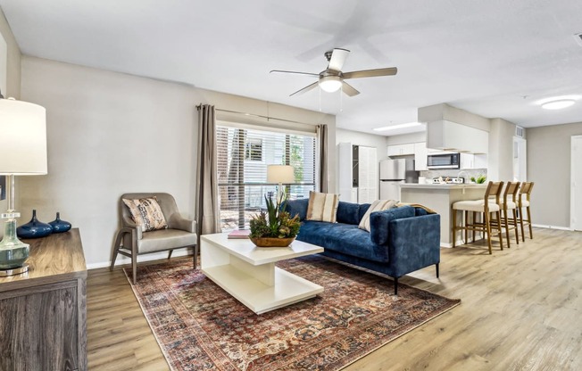 a living room with a couch and a coffee table at Reserve at Temple Terrace, Temple Terrace