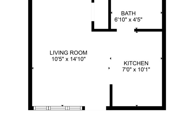 1 bed, 1 bath, 400 sqft, $1,350, Unit A