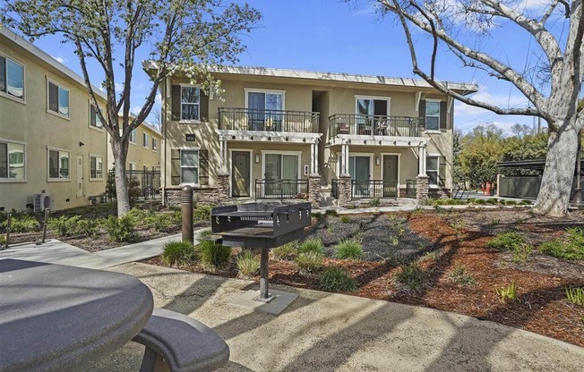 Outdoor BBQ pit at Parkside Apartments, 95616